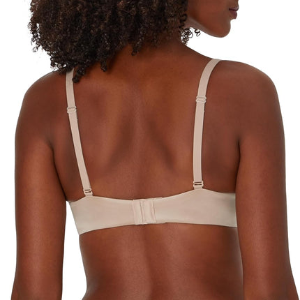 Maidenform DreamWire Underwire Bra, No-Poke Push-Up Bra, Moderate Coverage, Convertible T-Shirt Bra, Evening Blush, 40C
