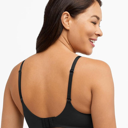 Bali Women's One Smooth U Lace Underwire Bra, Comfort Stretch Full-Coverage Convertible Bra, Sandshell, 38C