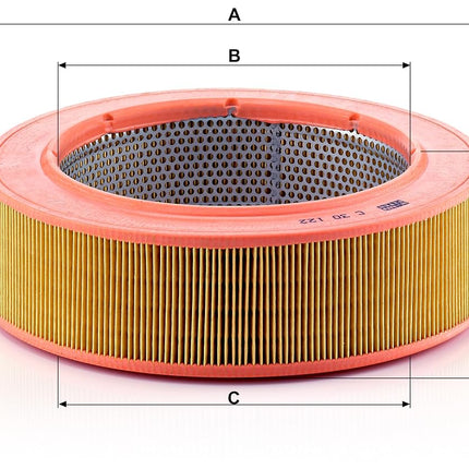 Mann Air Filter C30122 - Filter Insert, Height 87mm, Inner Diameter 211mm, Outer Diameter 300mm