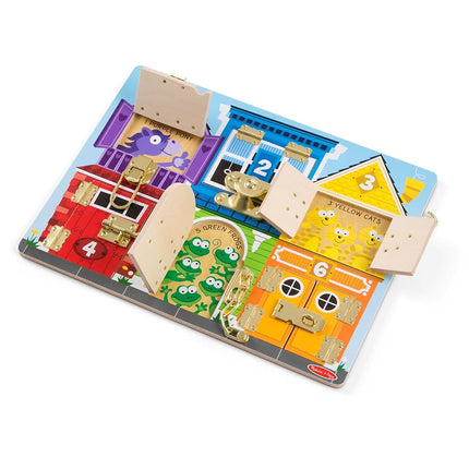 Melissa & Doug Wooden Latches Board | Wooden Toy |