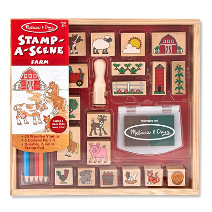 Melissa & Doug Stamp-a-Scene Wooden Stamp Set: Far