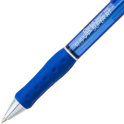 Bolígrafo Pentel RSVP Super RT, línea fina (0,7 mm), tinta surtida (ABCD), paquete de 4 - BX477BP4M