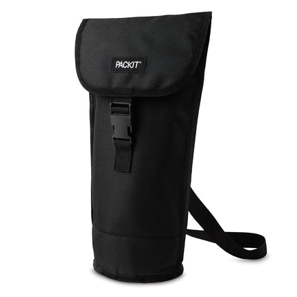 PackIt Freezable Wine, Black Bag, Large