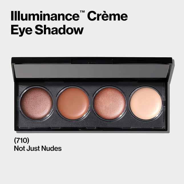 Revlon Crème Eyeshadow Palette by, Illuminance Eye Makeup with Crease- Resistant Ingredients, Creamy Pigmented in Blendable Matte & Shimmer Finishes, 710 Not Just Nudes, 0.12 Oz