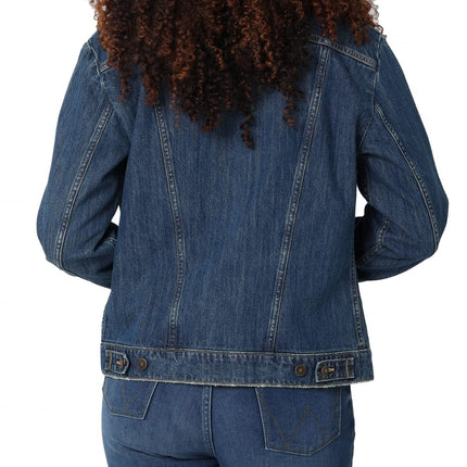 Wrangler Women's Relaxed Fit Memory Maker Jean Jacket, Dirt Road, S