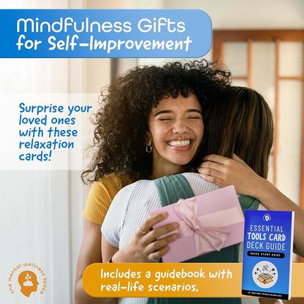Essential Tools Card Deck – 52 Mental Health Flash Cards for Anxiety Relief, Coping Skills, Mindfulness, and Resilience Building