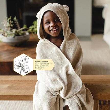 Burt's Bees Baby & Toddler Hooded Towels, Organic Cotton, Bath Essentials, Soft Towel for Kids