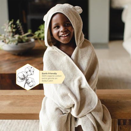 Burt's Bees Baby & Toddler Serviettes à Capuche, Coton Bio, Essentiels de Bain, Serviette Douce pour Enfants