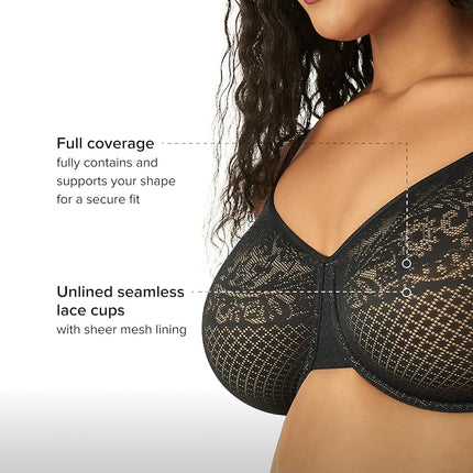 Wacoal Women's Visual EIIects Minimizer Bra Iull Coverage, Black, 36 I