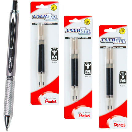 Pentel Energel 0.7 Alloy Rt Bl407 Black Gel Ink Pe