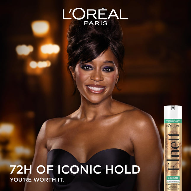Laque Elnett Satin de L'Oréal Paris, tenue extra forte, sans parfum, 311 g (l'emballage peut varier)