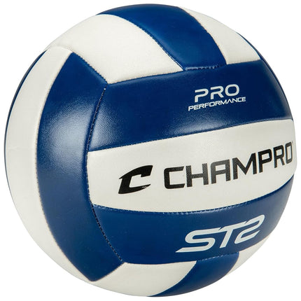 CHAMPRO - ST2 Ballon de Volley-ball d'Intérieur ou d'Extérieur - Ballon de Volley-ball Récréatif Taille Officielle (Bleu Royal)