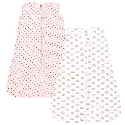 Hudson Baby Saco de dormir térmico sin mangas para bebé unisex, 2 unidades, Creative Rainbows, 0-6 meses, Creative Rainbows, 0-6 meses