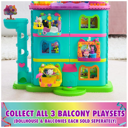Gabby’s Dollhouse, Pandy Paws Dreamy Balcony Playset, 8-Pieces with Toy Figures, Doll’s House Accessories and Sensory Play, Kids’ Toys for Girls and Boys 3+