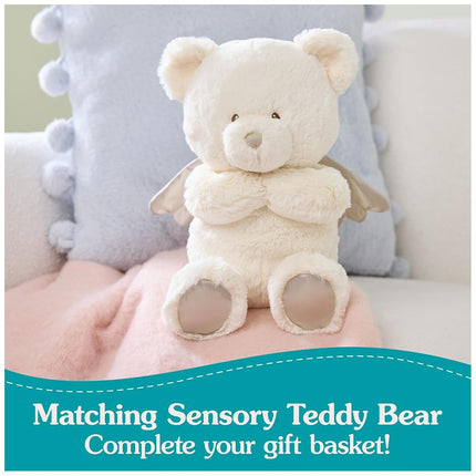 GUND Baby Angel Bear Lovey, Spiritual Teddy Bear Lovey Made from Recycled Materials, Plush Lovey Blanket for Babies and Newborns, White, 12”