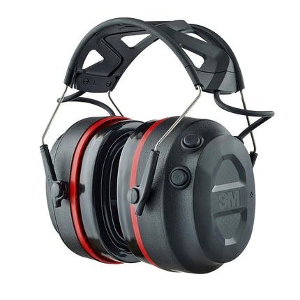 Protector auditivo electrónico 3M Pro-Protect + Almohadillas de gel, índice de reducción de ruido (NRR) 26 dB, orejeras Bluetooth, altavoces de alta fidelidad y micrófono integrado, almohadillas de gel premium (90545-SIOC)
