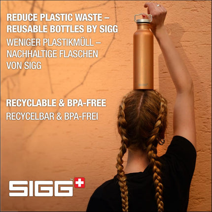 Sigg - Aluminium Water Bottle - Original Copper - Climate Neutral Certified - Suitable For Carbonated Beverages - Leakproof - Lightweight - BPA Free - 0.5 L