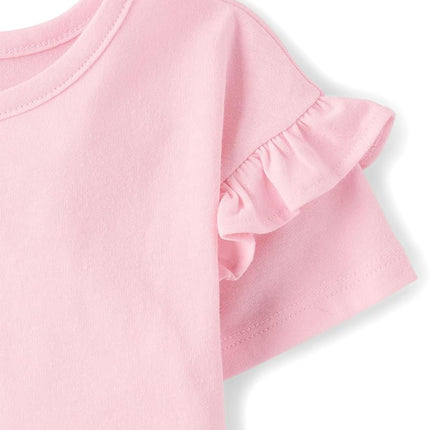 The Children's Place Baby-Girls and Toddler Short Sleeve Everyday Casual Knit Shirt, Cherries 4-Pack, 12-18 Months