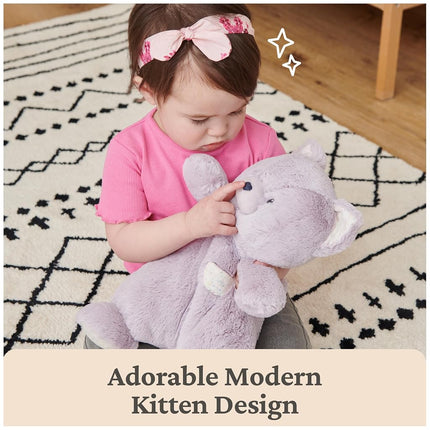 Baby GUND Oh So Snuggly Kitten Large Plush Stuffed Animal for Babies and Infants, Lavender, 12.5”