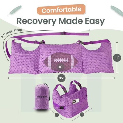 MOYOAMA Post Mastectomy Pillow - Breast Cancer Surgery Recovery, Breast Enlargement - Lightweight Post-Operative Pillow with 4 Integrated Pockets to Support Healing