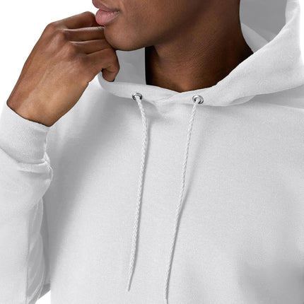 Hanes Men's EcoSmart Hoodie, Midweight Fleece, Pullover Hooded Sweatshirt, White, 4XL