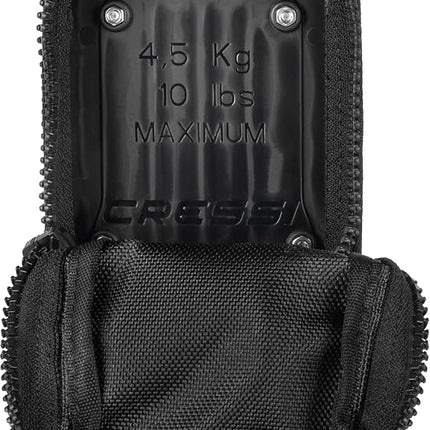 Cressi Flat Lock Aid System Weight Pockets for B.C.'D - Black