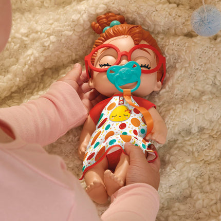 Set de muñeca bebé Baby Alive Lil Dreamer Dottie Doodle, pelo rojo, temática divertida de pijamada, juguetes preescolares para niñas y niños de 3 años en adelante