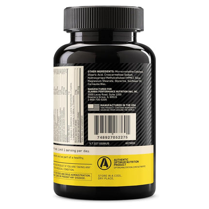 OPTIMUM NUTRITION Opti-Men, Mens Daily Multivitamin Supplement with Vitamins C, D, E, B12, 150 Count