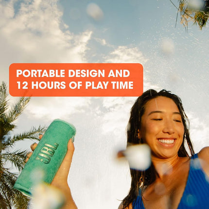 Aduoke JBL Flip 6 - Portable Bluetooth Speaker with 12 Hours of Playtime, Powerful Sound, IP67 Waterproof and Dustproof, JBL PartyBoost for Multiple Speaker Pairing - Pink