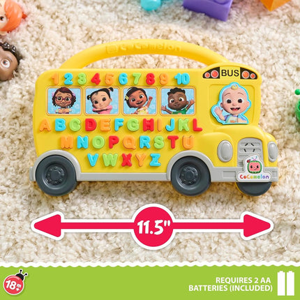 Cocomelon Learning Bus, Over 85 Learning Phrases, Counting, Alphabet, Music, Sounds, Yellow, Kids Toys for Ages 18 Month by Just Play