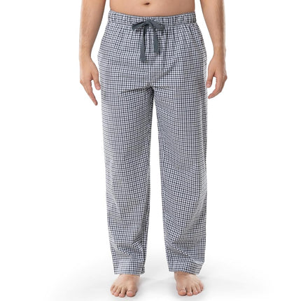Fruit of the Loom Men's Broadcloth Woven Sleep Pajama Pant Bottom, Ebony Plaid, XX-Large