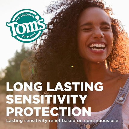 Tom's of Maine Pasta dental natural para alivio rápido para dientes sensibles, paquete múltiple, menta fresca, 3 unidades
