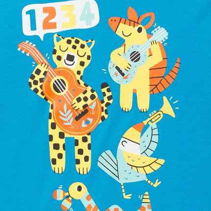 The Children's Place Baby Boys Educational Short Sleeve Graphic T Shirt, 123/Reading/Fishes 3-Pack, 6 Years