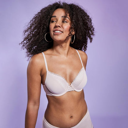 Maidenform Women's T-Shirt Underwire, Comfort Devotion Full Coverage Bras, Opaque, Sandshell, 38DD