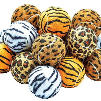 Tourna Unique Sports Dog Fetch Squeaker Balls Animal Prints 18 Pack