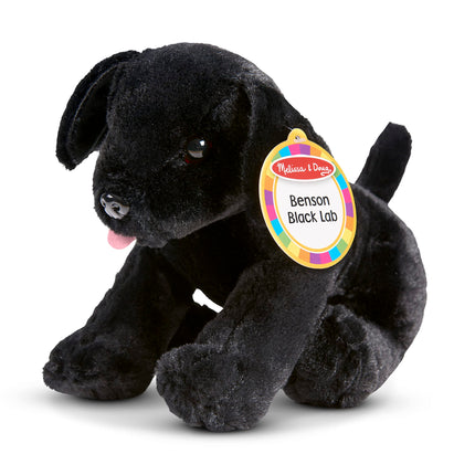 Melissa & Doug Benson Black Lab - Perro de Peluche Labrador Negro - Extra Grande, Suave, Perro Negro para Edades de 3 años en Adelante