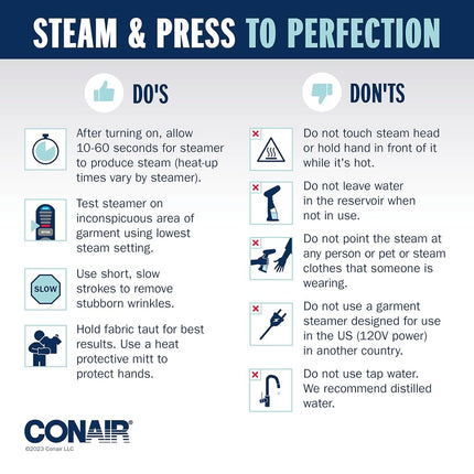 Conair Handheld Garment Steamer for Clothes, ExtremeSteam 1200W, Portable Handheld Design, White/Light Green, 14.478 cms (L) x 19.812 cms (W) x 32.766 cms (H)