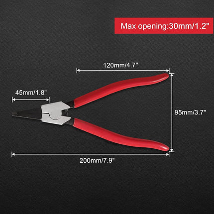 LEONTOOL 8-Inch Circlip Pliers - Special Reverse Angle Tip Ring Opening Spreader Pliers for Transmission Transfer Cases