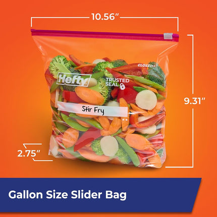 Sacs de rangement Hefty avec fermeture à glissière, format 4,5 litres (paquet de 66)