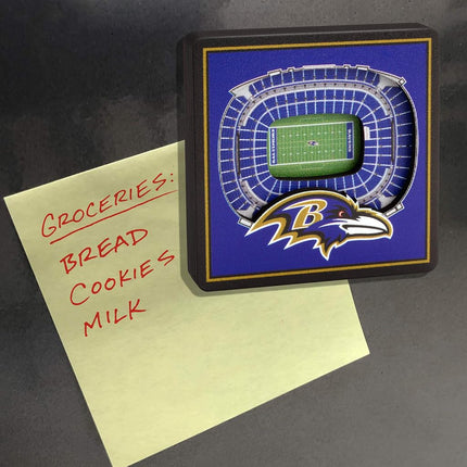 YouTheFan NFL Baltimore Ravens 3D StadiumView Magnets - M&T Bank Stadium