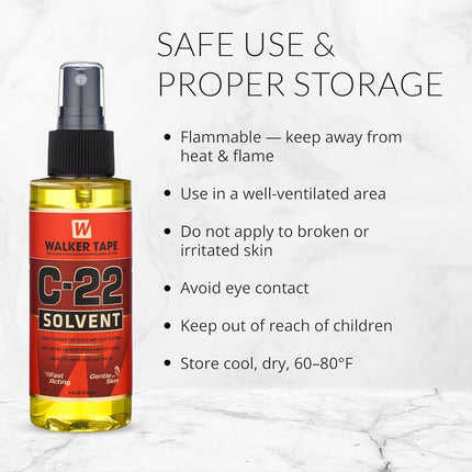 Walker Tape C22 Solvent 120ml Spray For Lace Wigs & Toupees