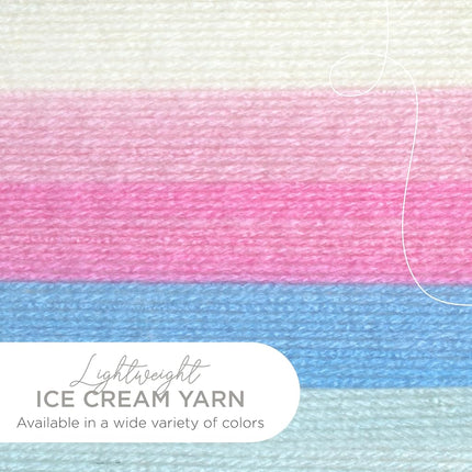 Lion Brand Yarn (3 Pack) Ice Cream Baby Yarn, Cake Batter