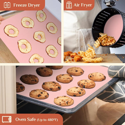 Silicone Baking Mat, 16 in x 6 FT Free Cutting Baking Sheet, Non-Stick Reusable Dough & Pastry Mat, Non-Slip Silicone Mat Roll for Air Fryer Liner, Freeze Dryer, Oven Baking Pan, Kitchen Counter