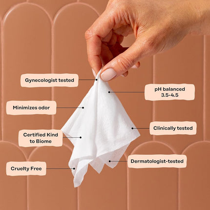 The Honey Pot Company - Normal Wipes for Intimate Parts + Body + Face - 30 Wipe(s)