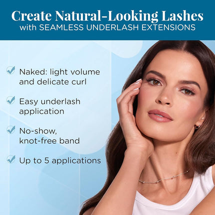 Ardell Seamless Naked Underlash Extensions - Refill Pack, Natural Lash Clusters, DIY Cluster Eyelash Extensions, Natural Eyelash Clusters, Individual Lashes, 1 Pack