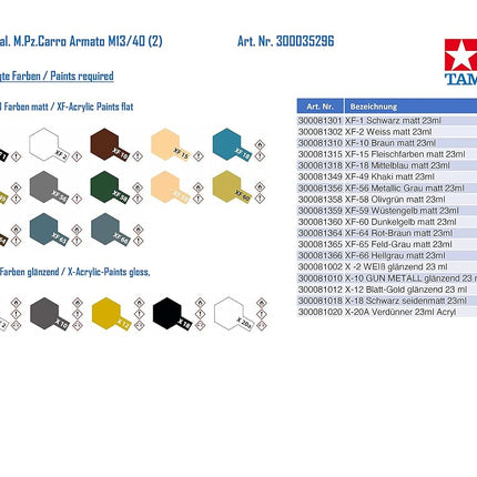 TAMIYA 300035296 – 1:35 WWII Italian medium tank Carro Armato M13/40 (2)