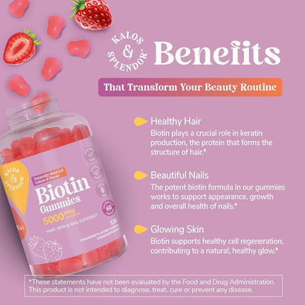 21st Century Vitajoy Biotin Gummies, Strawberry, 120 Count
