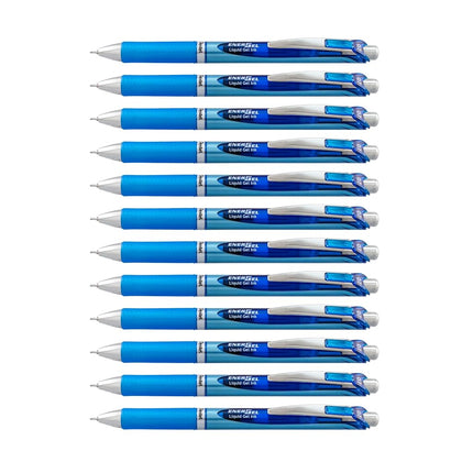 Pentel® EnerGel™ Deluxe RTX Retractable Pens, Needle Point, 0.7 mm, Blue Barrel, Blue Ink, Pack Of 12 Pens