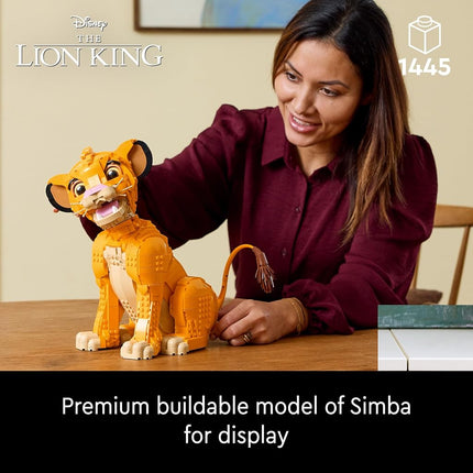 LEGO ǀ Disney Young Simba the Lion King - Collectible Animal Figure Building Set - Nostalgic Gift for Mothers - Home or Office Décor Model Kit for Adults - 43247