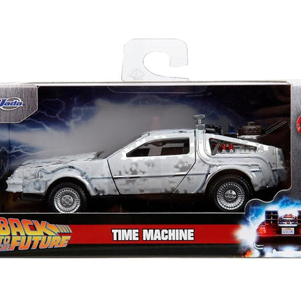 Jada Back to The Future 1:32 Time Machine Frost Die-Cast Car, Toys for Kids and Adults